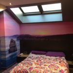 Vinilo aplicado en pared para habitación